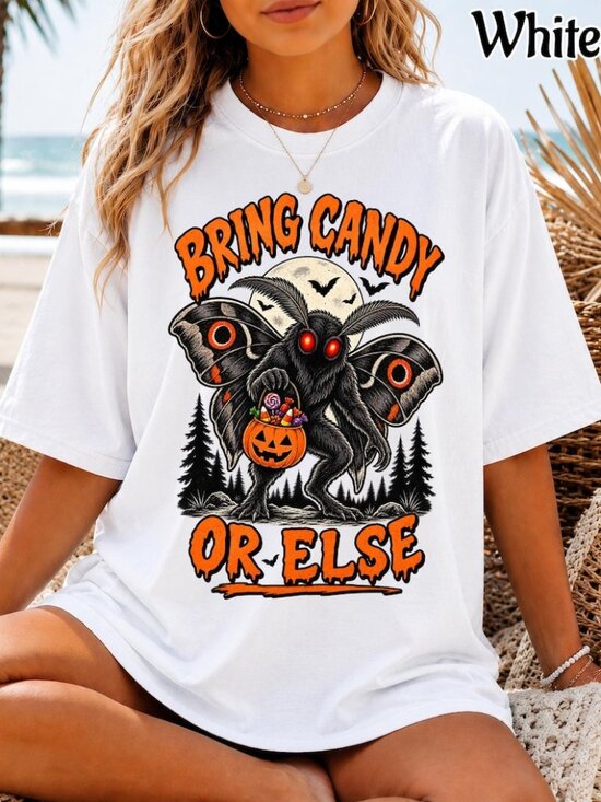 Other - Bring Candy or Else Mothman Shirt, Funny Halloween Shirt
